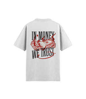 WEARKEEN WHITE T-SHIRT IN MONEY WE TRUST