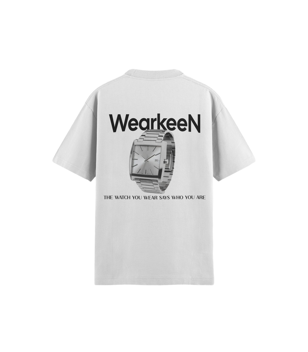WEAR KEEN WHITE SHORT-SIZE T-SHIRT YOUR WATCH DESCRIBES YOU