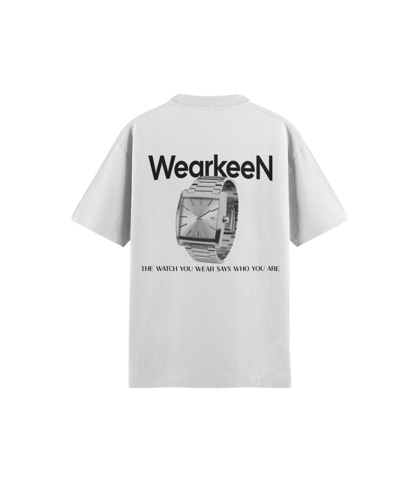 WEAR KEEN WHITE SHORT-SIZE T-SHIRT YOUR WATCH DESCRIBES YOU