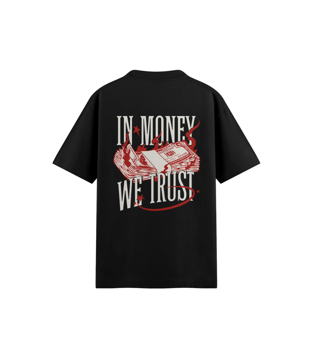 WEARKEEN BLACK T-SHIRT IN MONEY WE TRUST