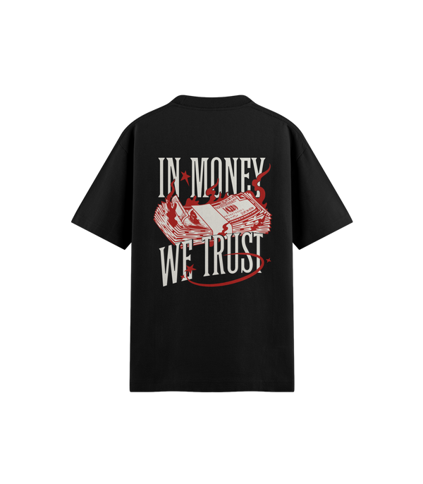 WEARKEEN BLACK T-SHIRT IN MONEY WE TRUST