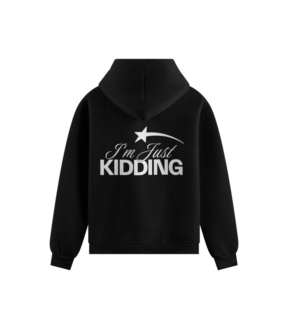 WEARKEEN BLACK SWEATSHIRT IM JUST KIDDING