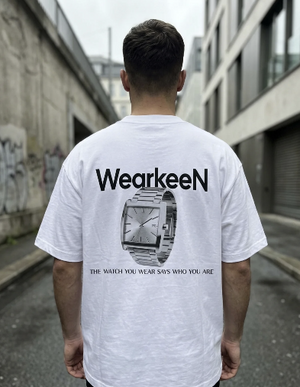 WEAR KEEN WHITE SHORT-SIZE T-SHIRT YOUR WATCH DESCRIBES YOU