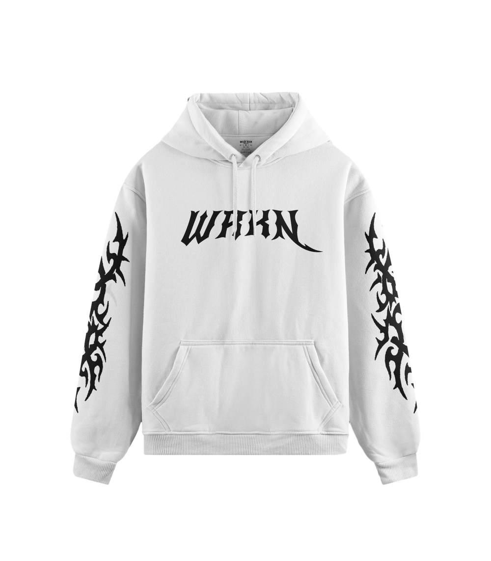 WEARKEEN WHITE HOODIE WRKN