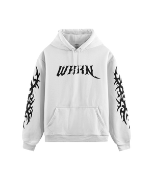 WEARKEEN WHITE HOODIE WRKN